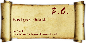 Pavlyak Odett névjegykártya